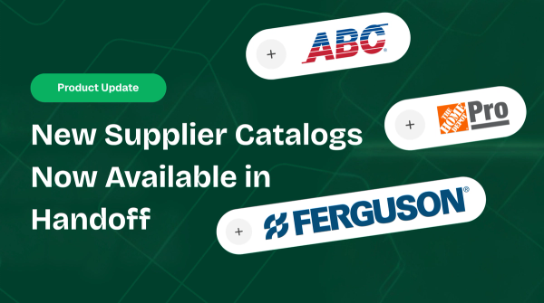 New Supplier Catalog Additions Are Now Available in Handoff