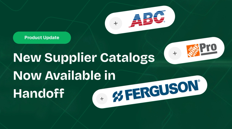 New Supplier Catalogs Now Available in Handoff