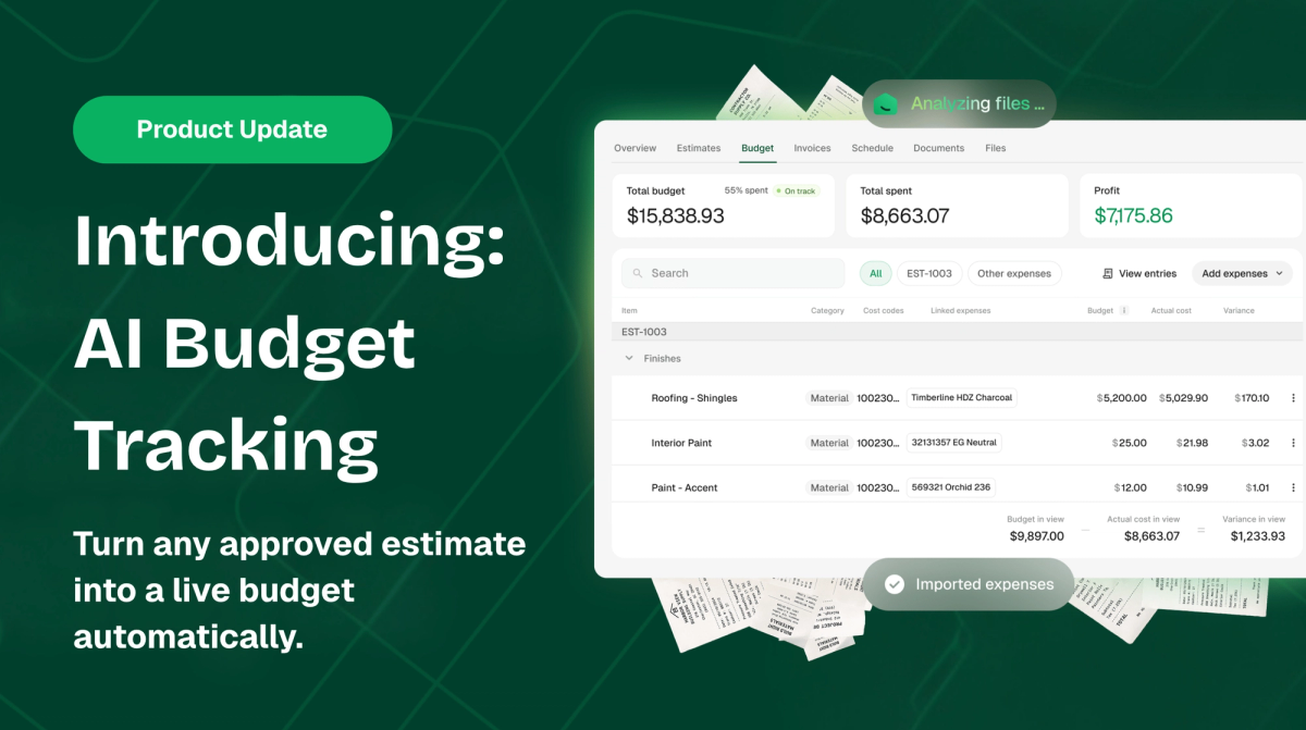 AI Budget Tracking: Your Approved Estimate Is Now a Live Project Budget
