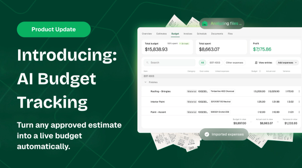 AI Budget Tracking: Your Approved Estimate Is Now a Live Project Budget