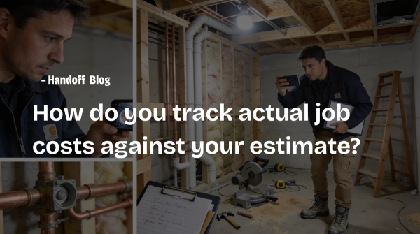 How do you track actual job costs against your estimate?