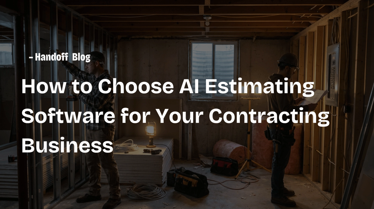 How to Choose AI Estimating Software for Your Contracting Business