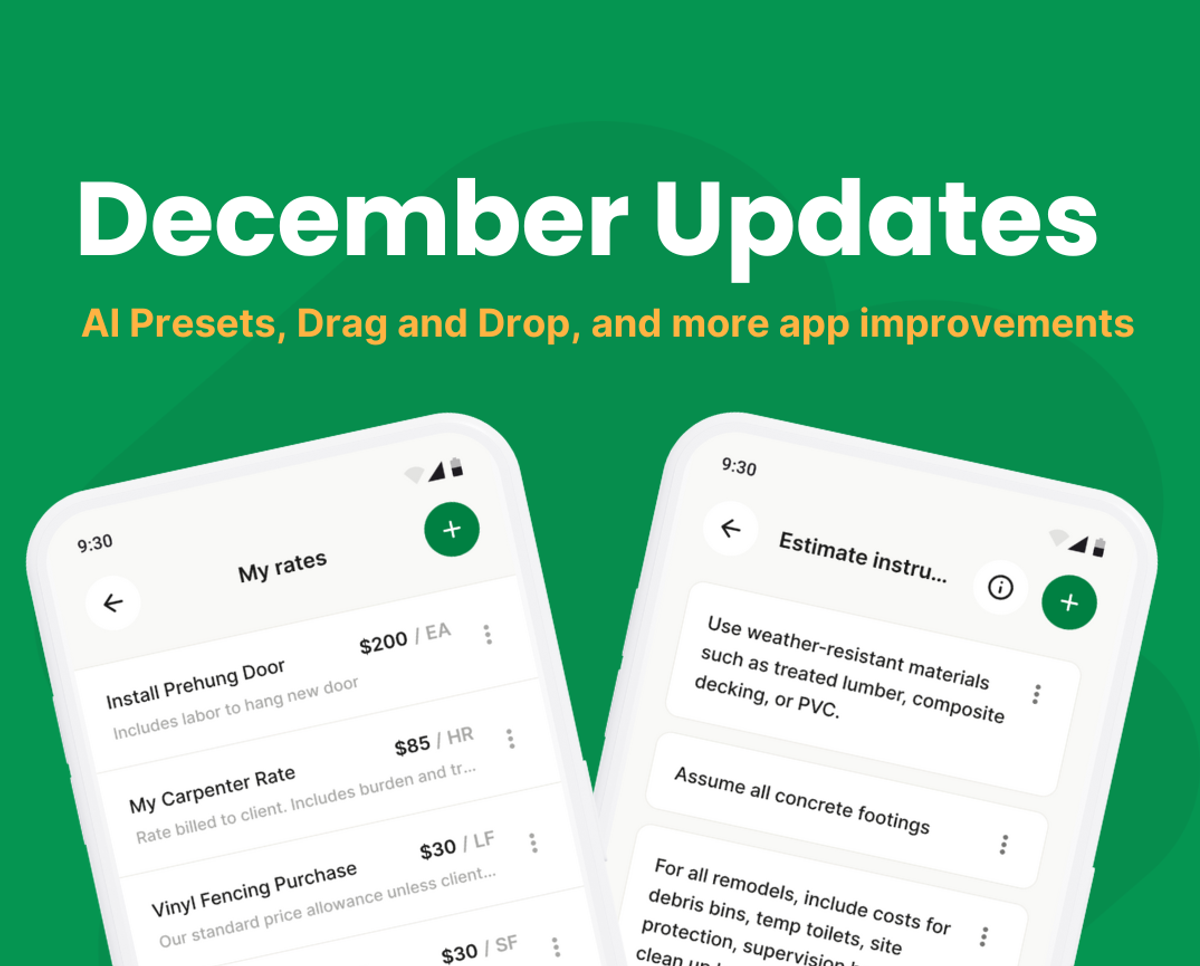 Product Updates: December Improvements