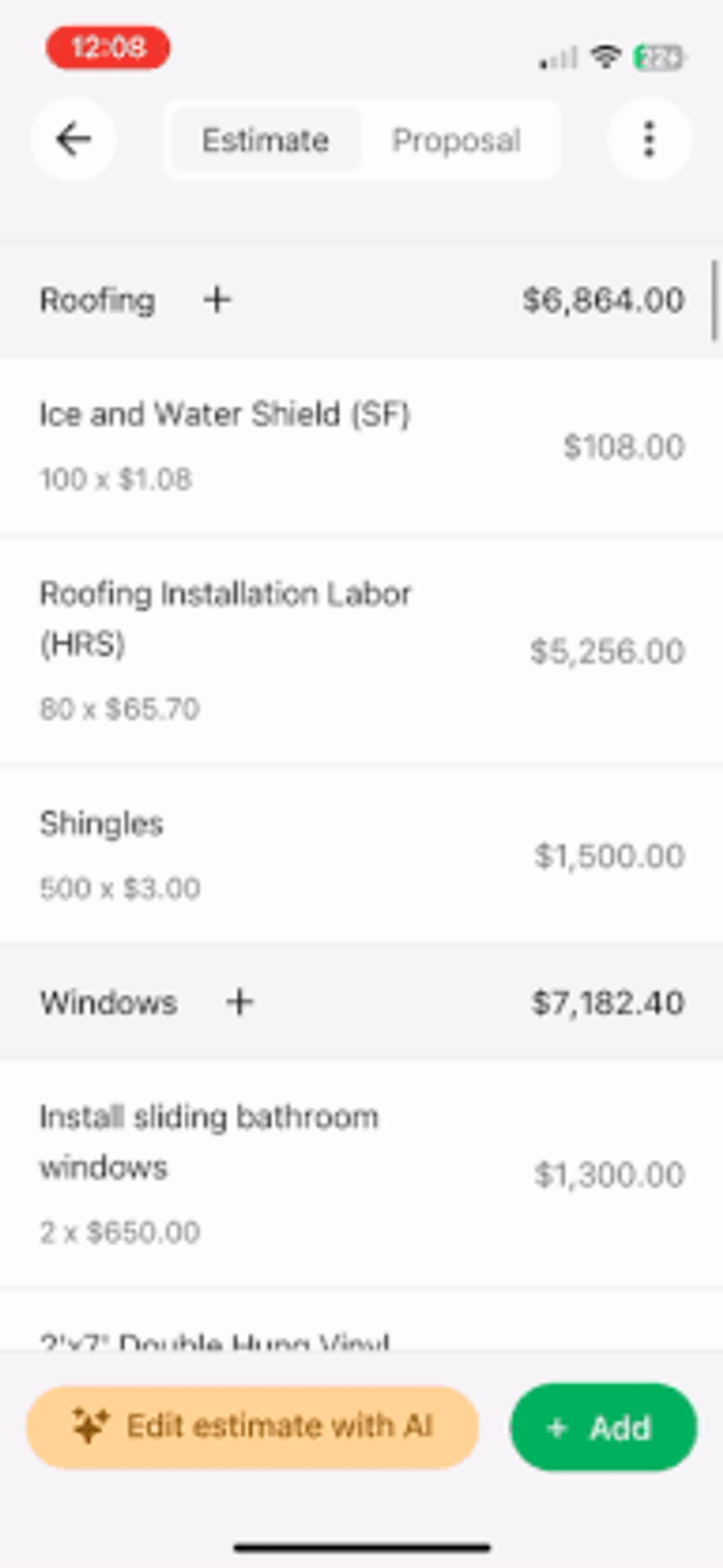 Mobile screen recording for AI summary