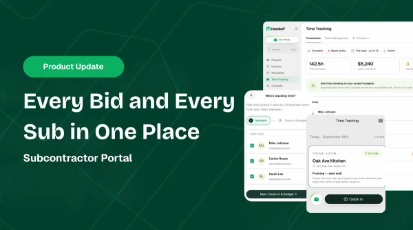 Subcontractor Portal: Every Bid and Every Sub in One Place