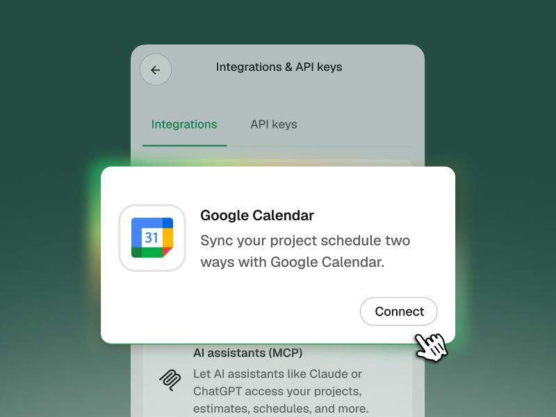 Connect Handoff to Google Calendar and MagicPlan