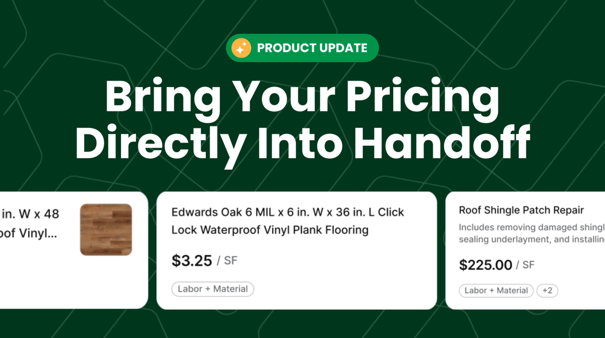 Build Estimates Using Your Own Price Books in Handoff