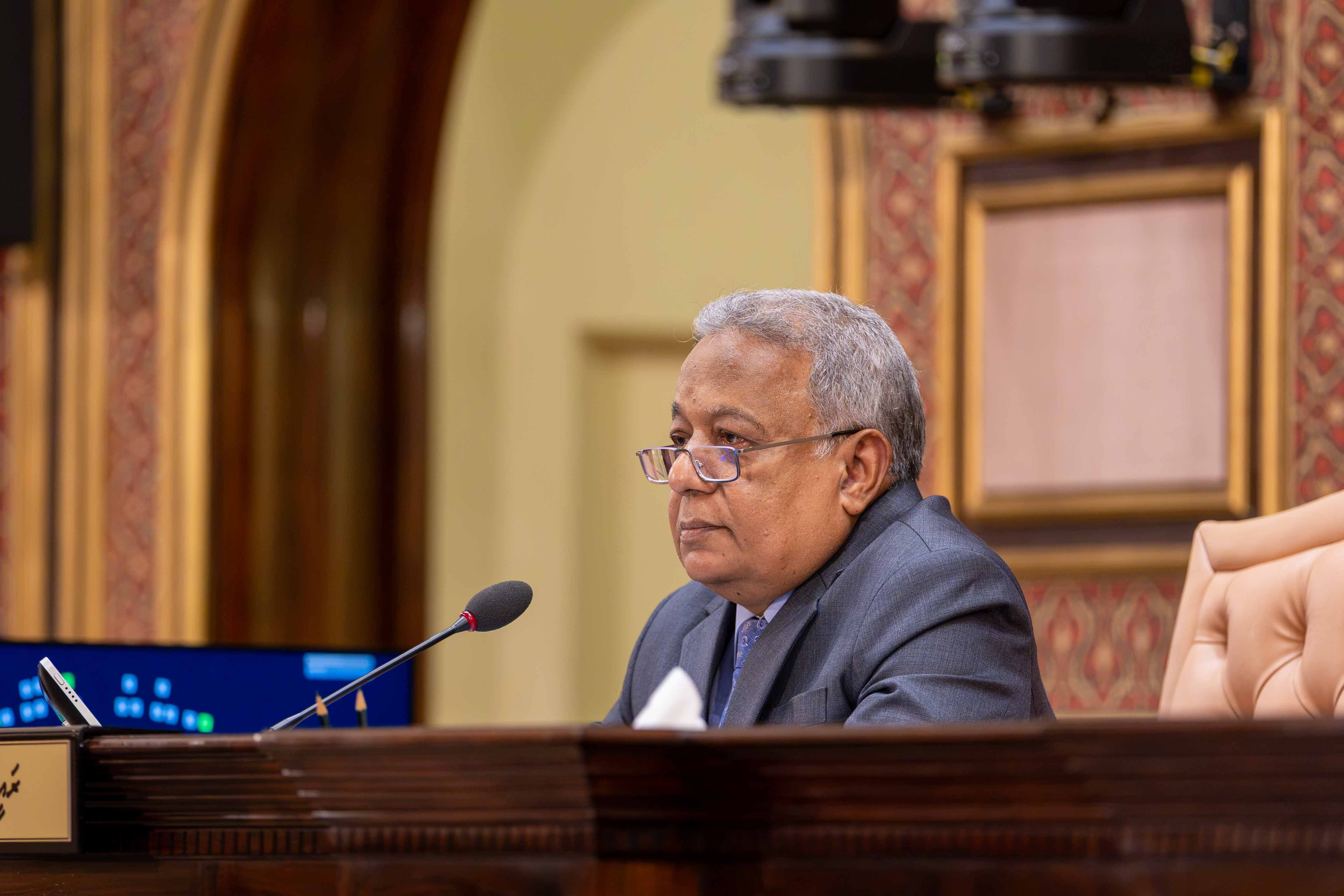 Deputy Speaker of the People’s Majlis, the Honourable Saleem MP, presiding over the opening sitting of Parliament’s second session.