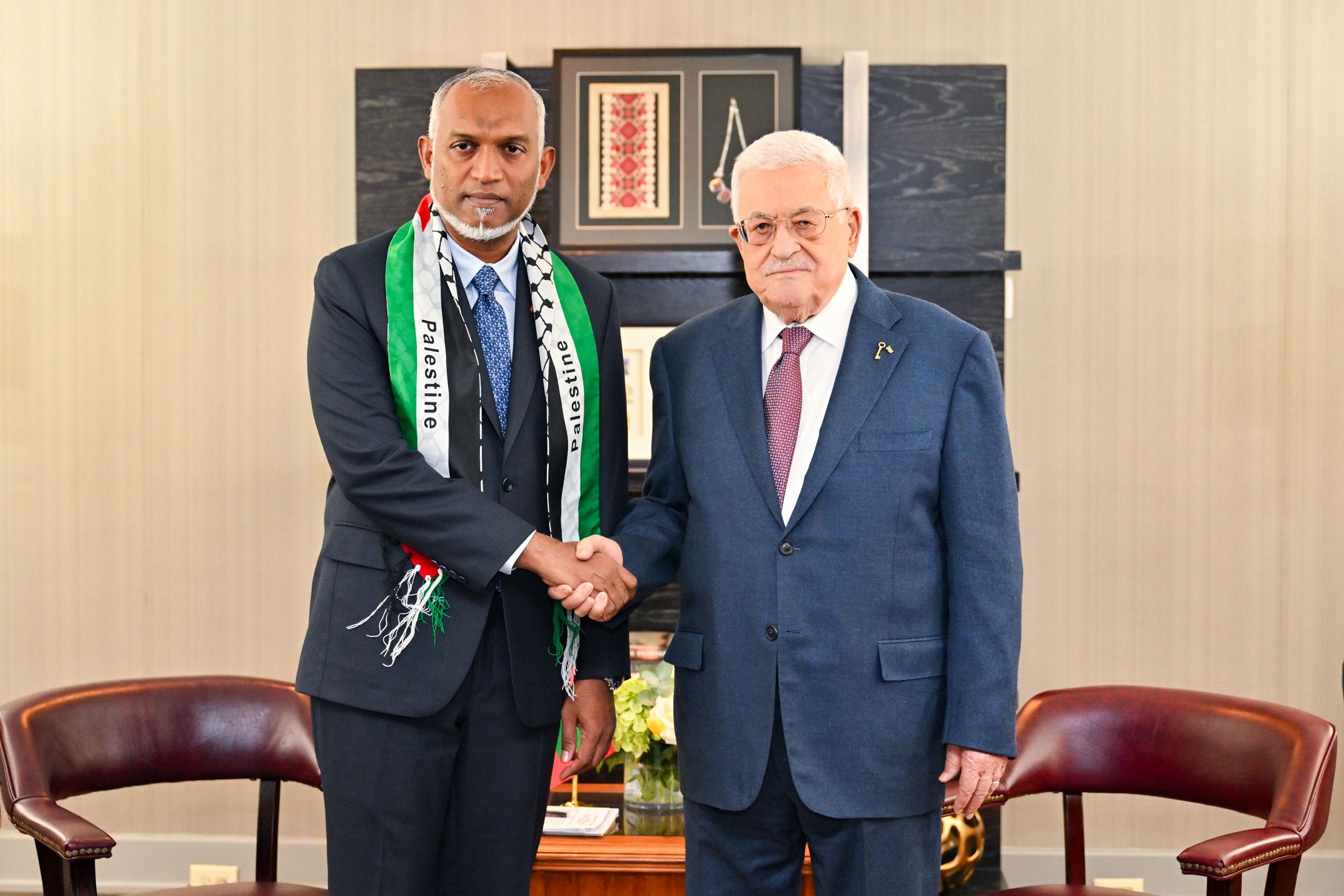 The President meets with Palestinian President, urges global support for Ceasefire, in September 2024