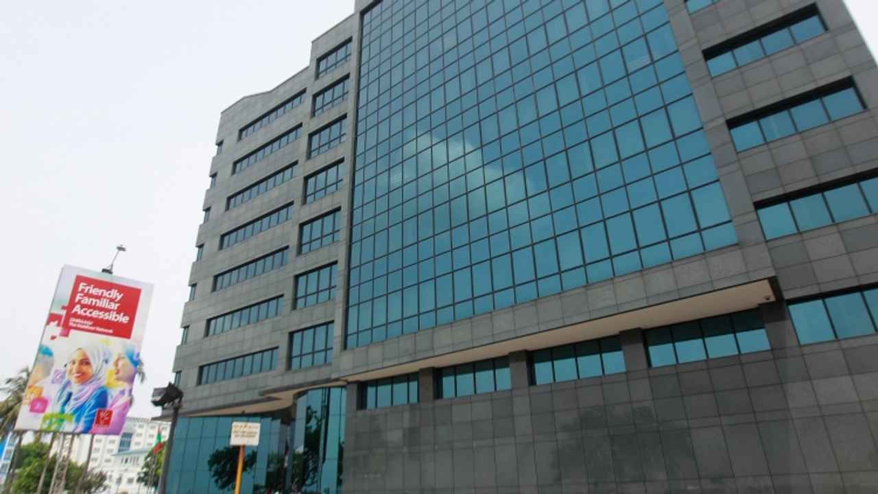 Exterior of the Maldives Monetary Authority head office building in Malé