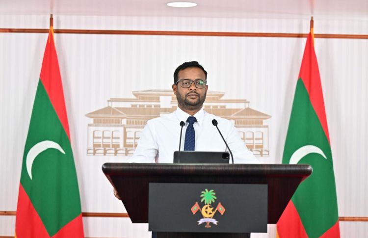 Housing Minister Dr Abdulla Muththalib speaking at a press conference