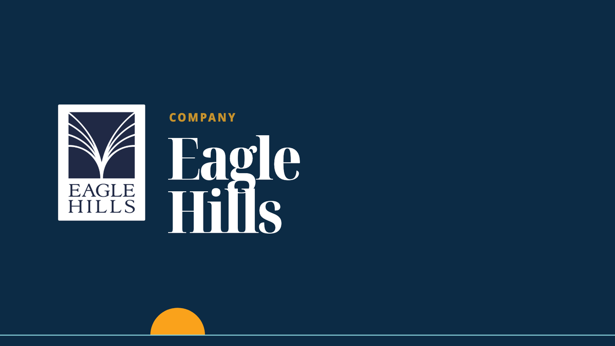 Our dossier header for Eagle Hills: logo and name.