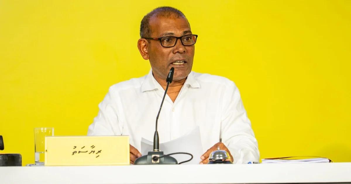 MDP Chairperson Mohamed Nasheed speaking at a Party Gathering 