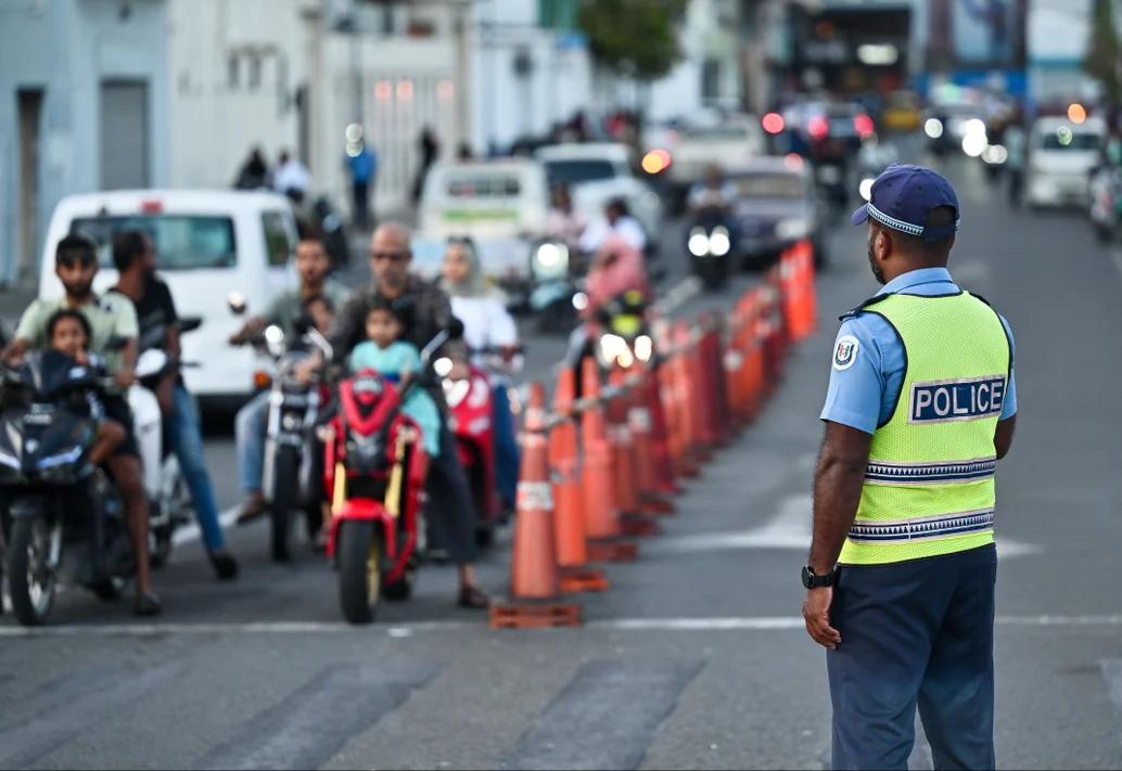 Traffic Police overseeing an intersection.