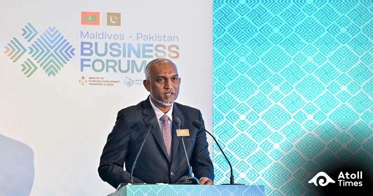 Muizzu announces Maldivian flights to Karachi at Islamabad business forum