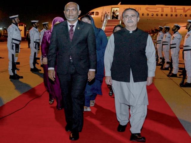 Muizzu arrives in Islamabad for three-day state visit marking 60 years of ties