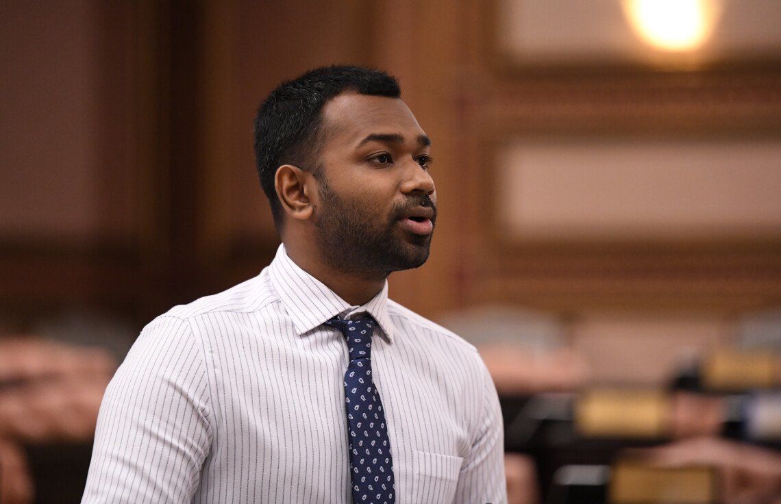 MP Meekail Ahmed Naseem in the People's Majlis