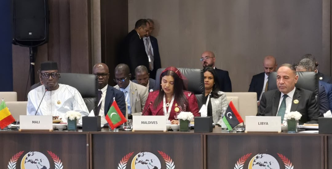 Photo published by PSM News with its report on the Maldives Foreign Minister at the 52nd OIC Council of Foreign Ministers in Baghdad