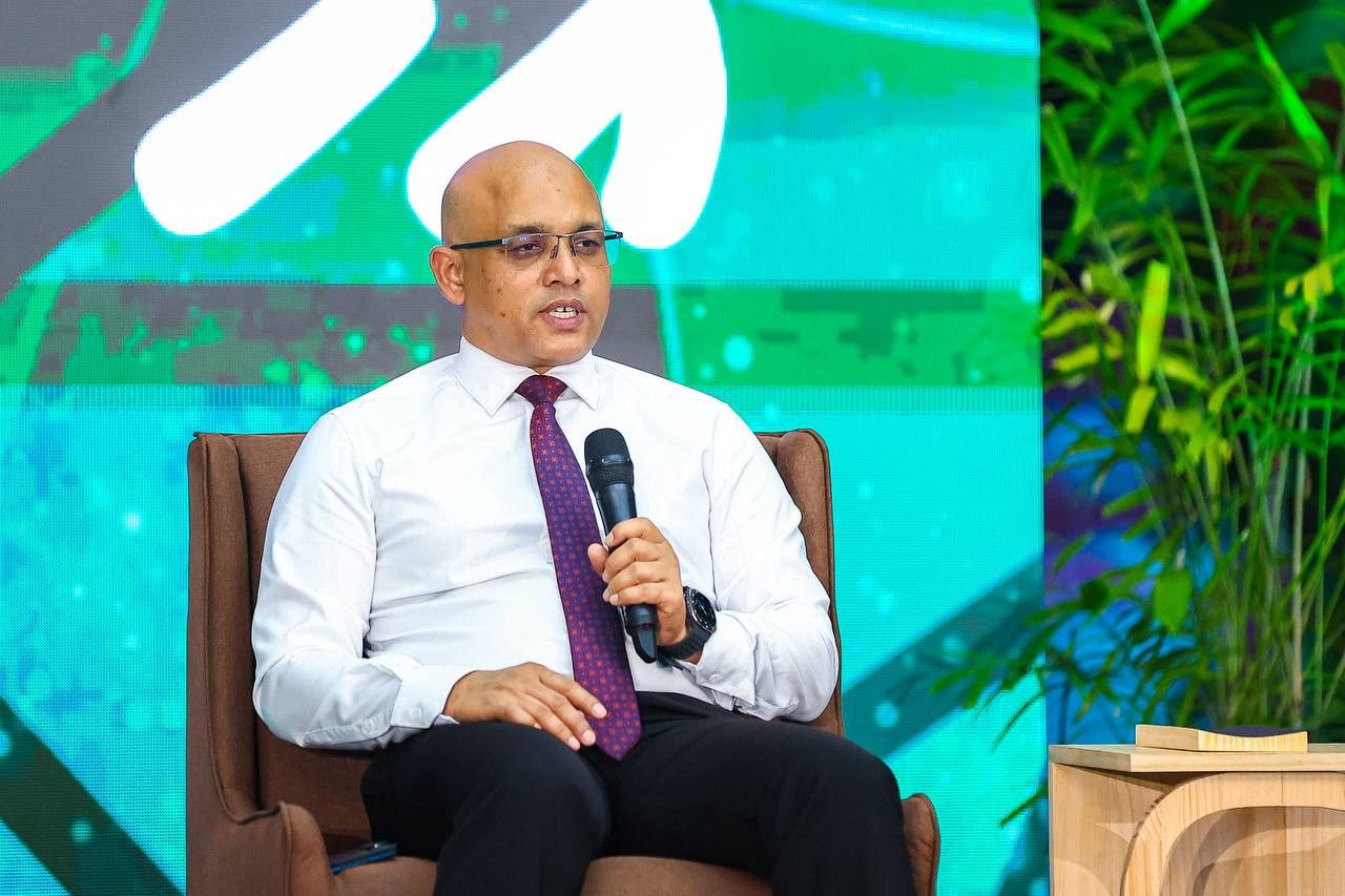 Lead photograph from PSM News' report on the Finance Minister's remarks at the Ahaa Forum