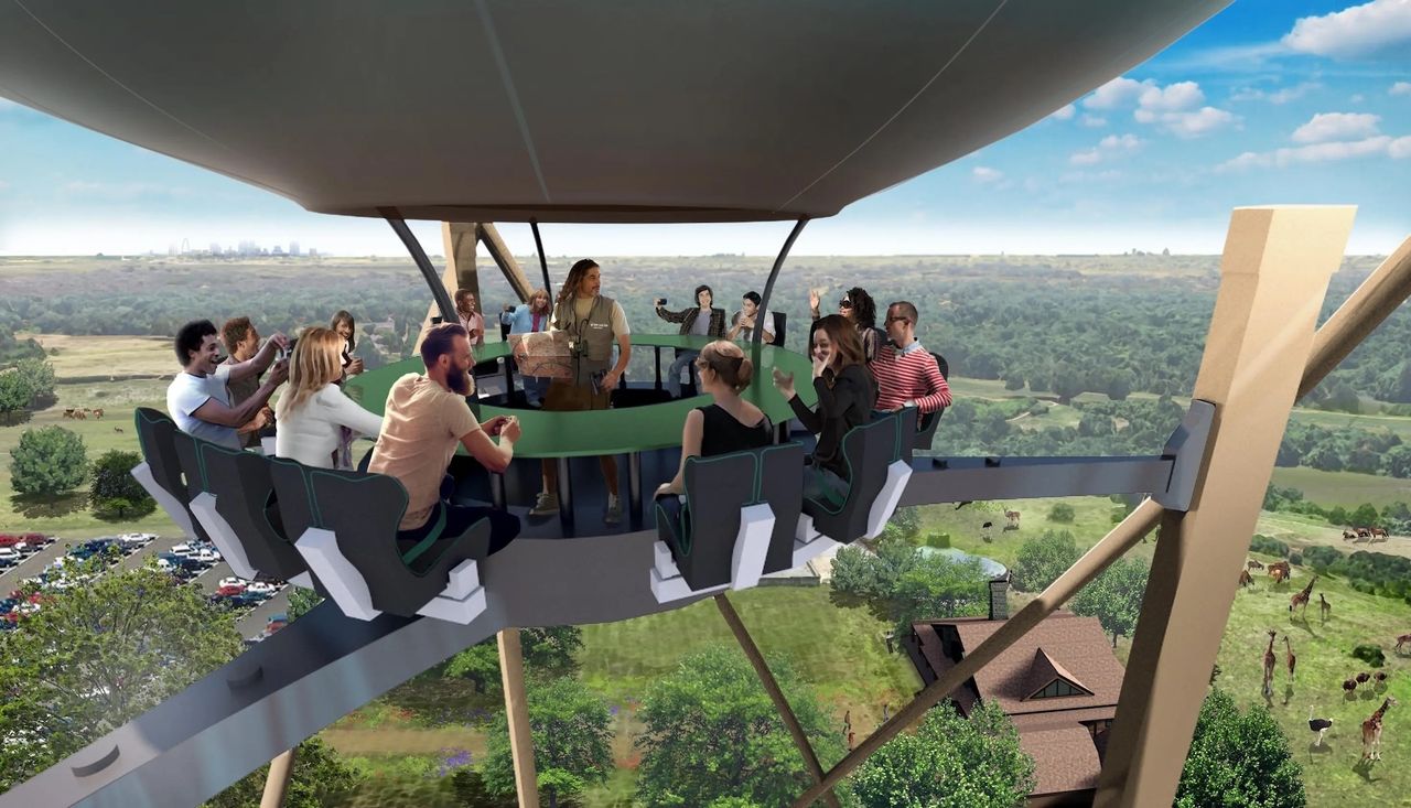Wild Care Park — Inside the Safari Observation Tower at Saint Louis Zoo WildCare courtesy WildCare by PGAV July 2022