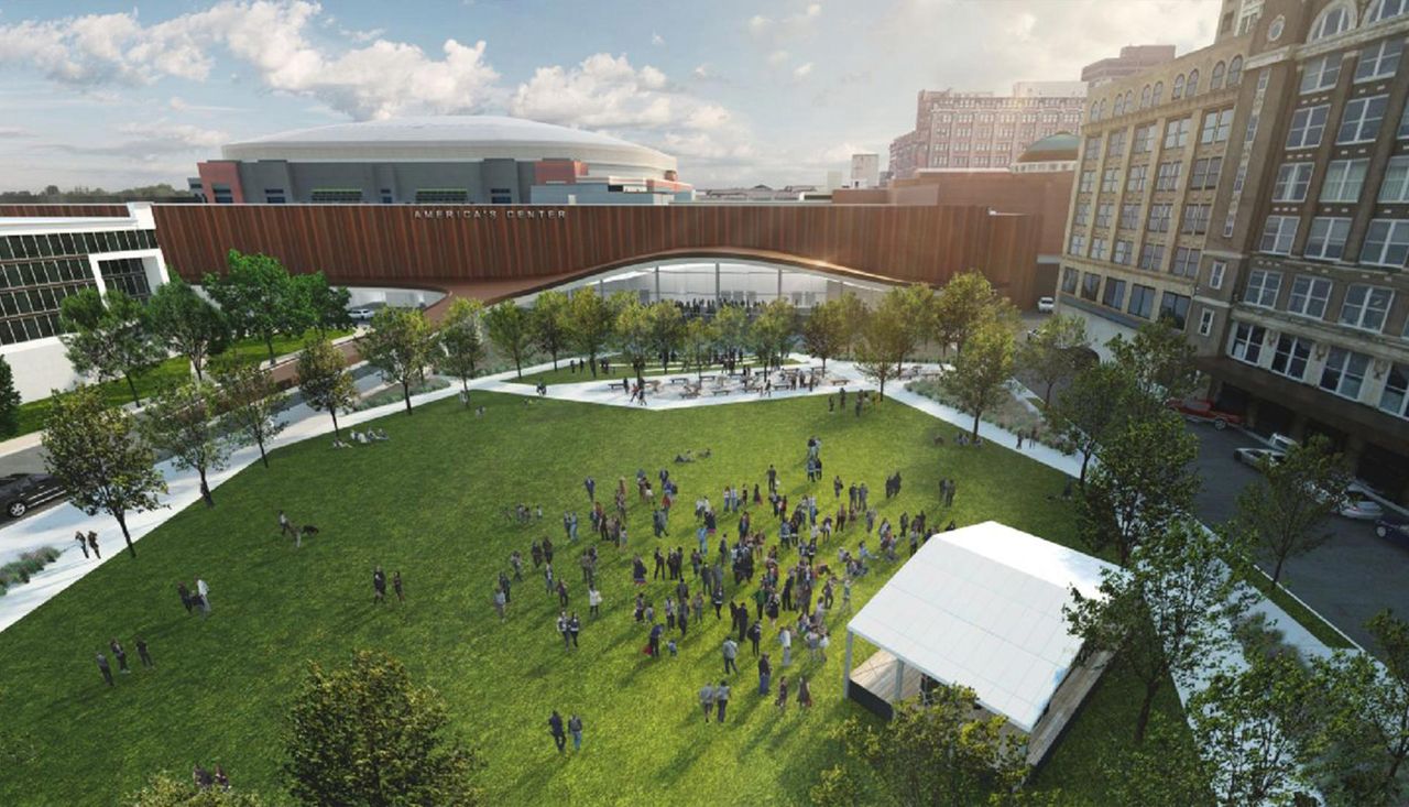 America's Center Convention Complex Expansion by Fentress Architects and Arbolope Studio