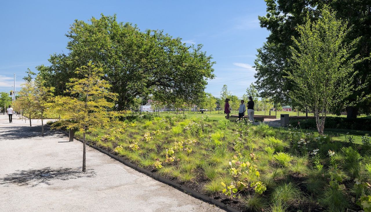 Carillon Park — Centralia illinois raised planting walkways