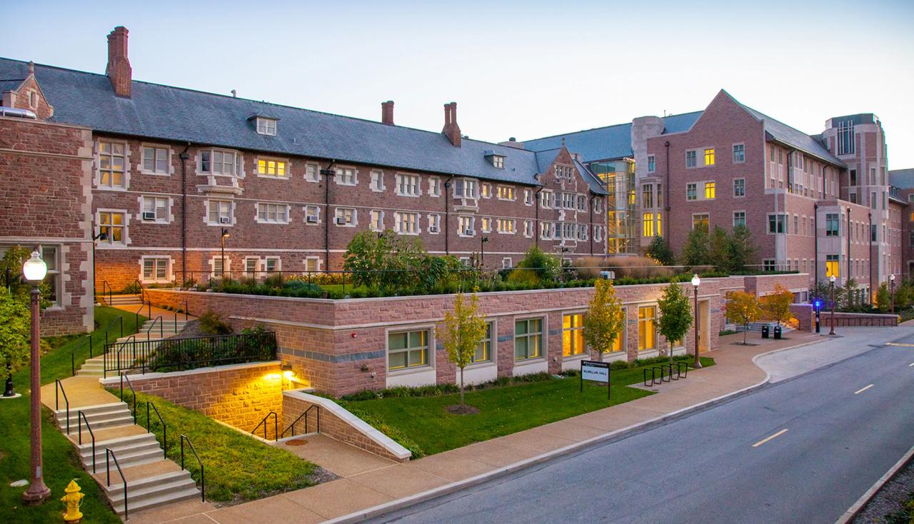 Streetview photography of mcmillen hall throop addition washington university arbolope studio saint louis mo
