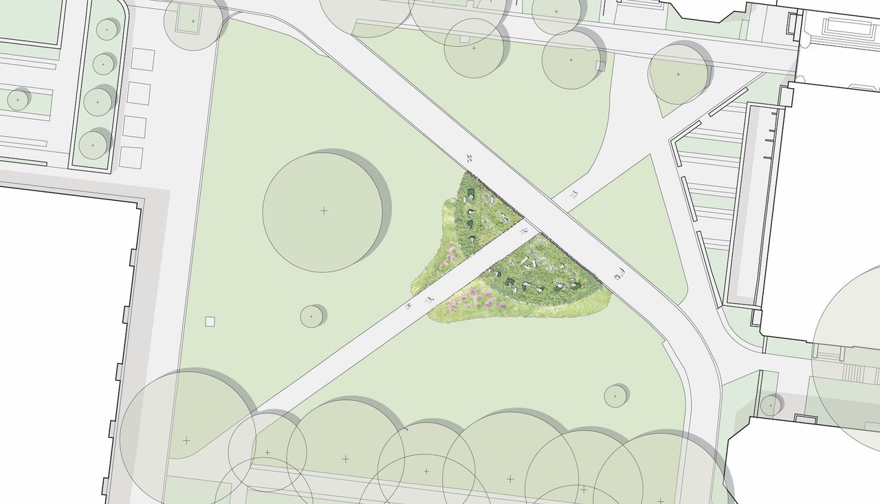 Arbolope studio rendering drawing landscape architecture design firm for washington university saint louis missouri art on campus mildred lane kemper museum of art