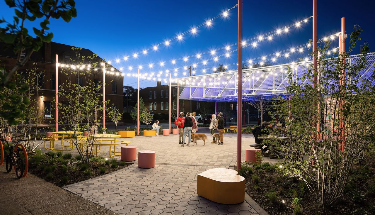 Love Bank Park — Cherokee street st louis missouri night plaza