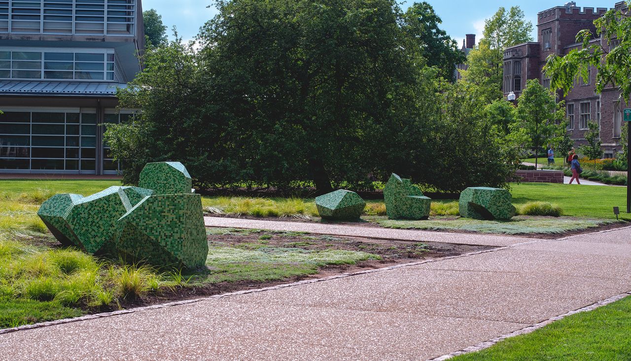 Arbolope studio landscape architecture design firm saint louis for washington university saint louis missouri project photo of art on campus mildred lane kemper museum of art