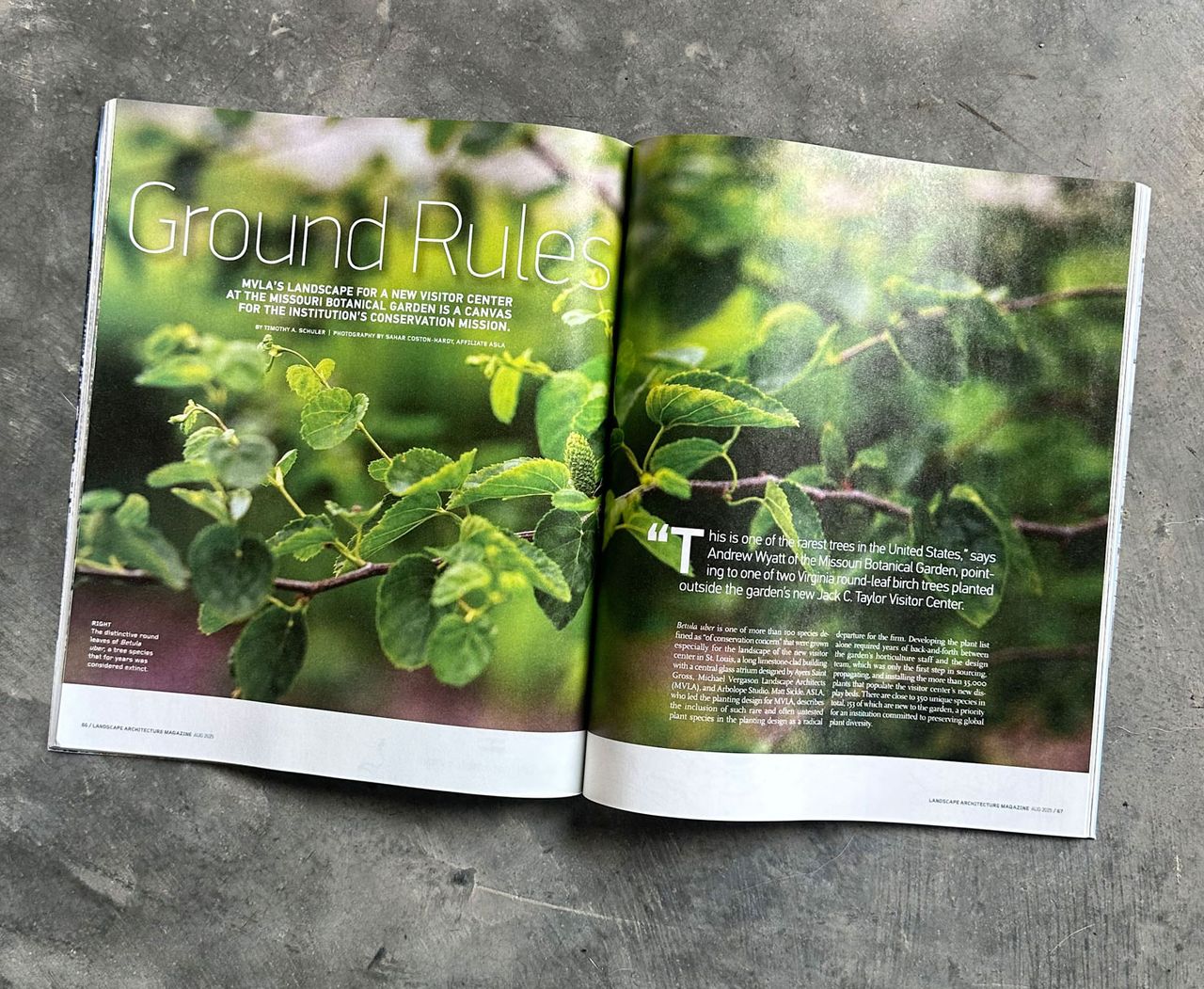 August 2025 Landscape Architecture Magazine