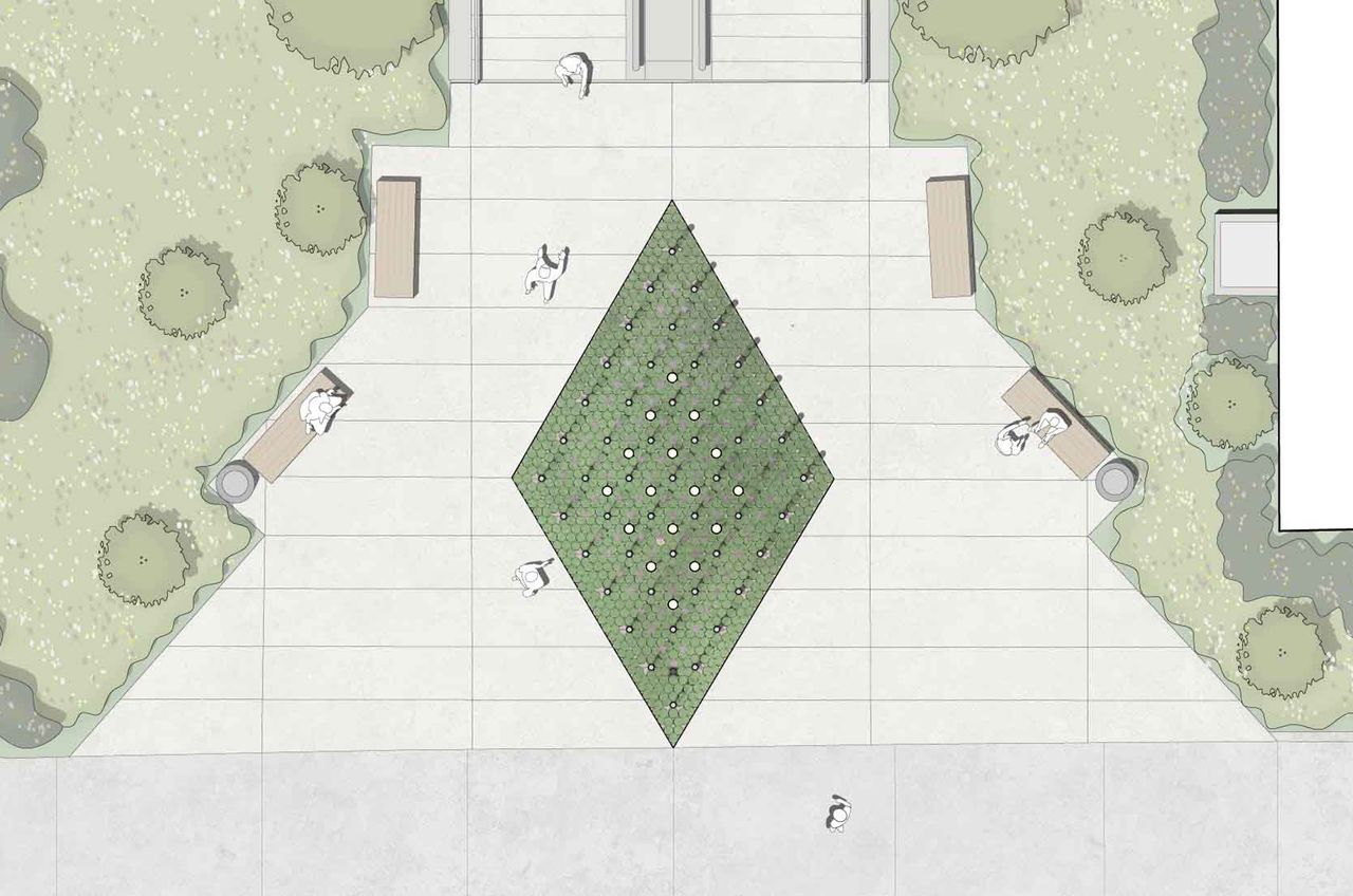 Diagram planting plan for weather field on washington university campus here in st louis missouri