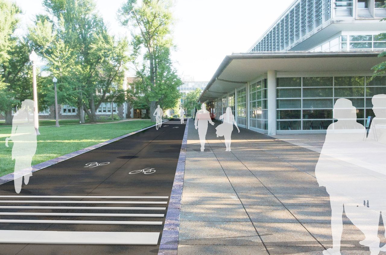By connecting these projects, the CPC also served to create more continuous pedestrian and bicycle network on the WashU campus.
