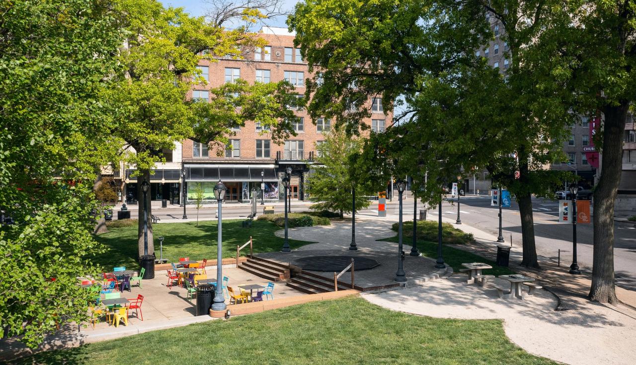 Arbolope studio landscape design firm saint louis missouri strauss park grand center arts district photograph