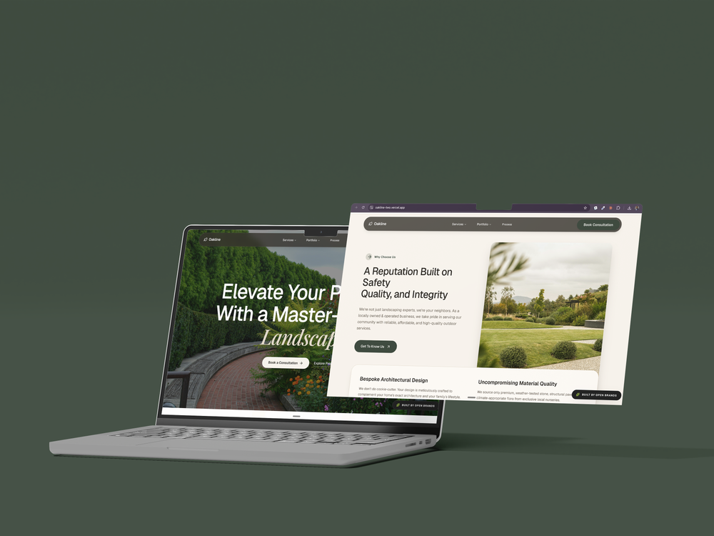 Oakline Landscaping Design & Booking Site