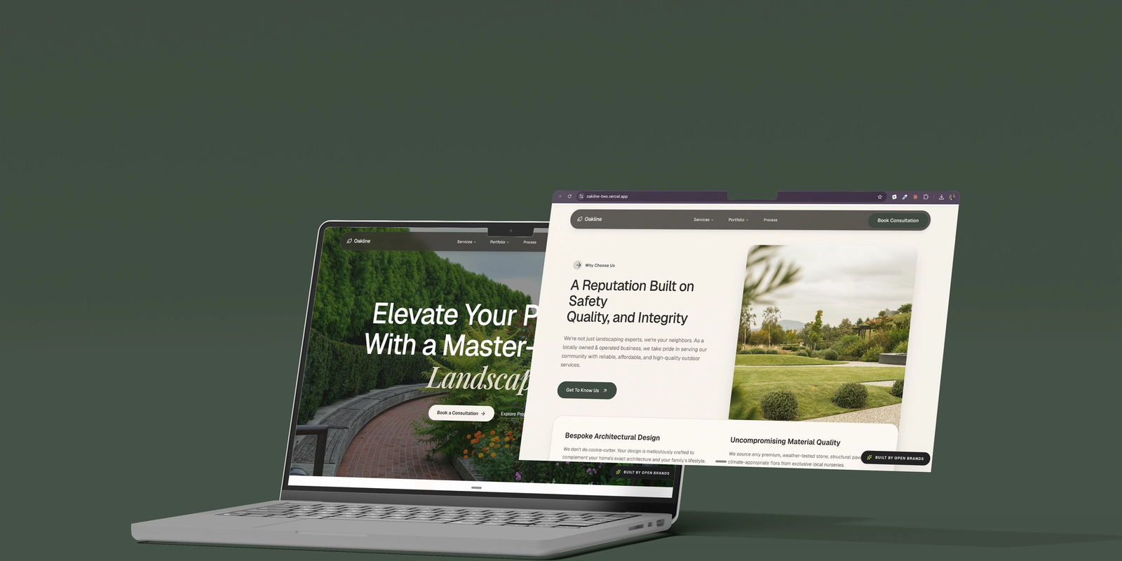 Oakline Landscaping Design & Booking Site