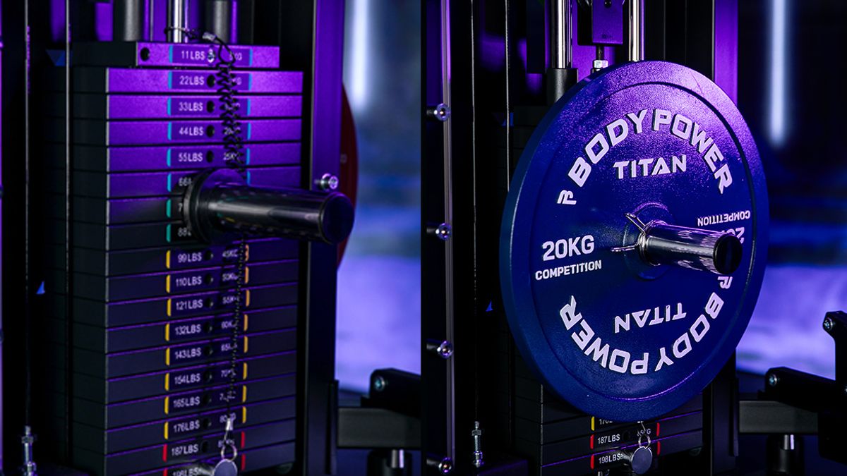 Body Power TITAN MFT Elite - Multi-Functional Trainer with Counterbalanced Smith Machine and Half Rack 