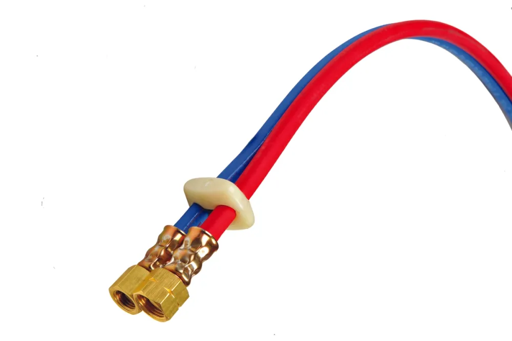 Twin Oxygen/Acetylene Hose with Fittings and Terminal Clamp