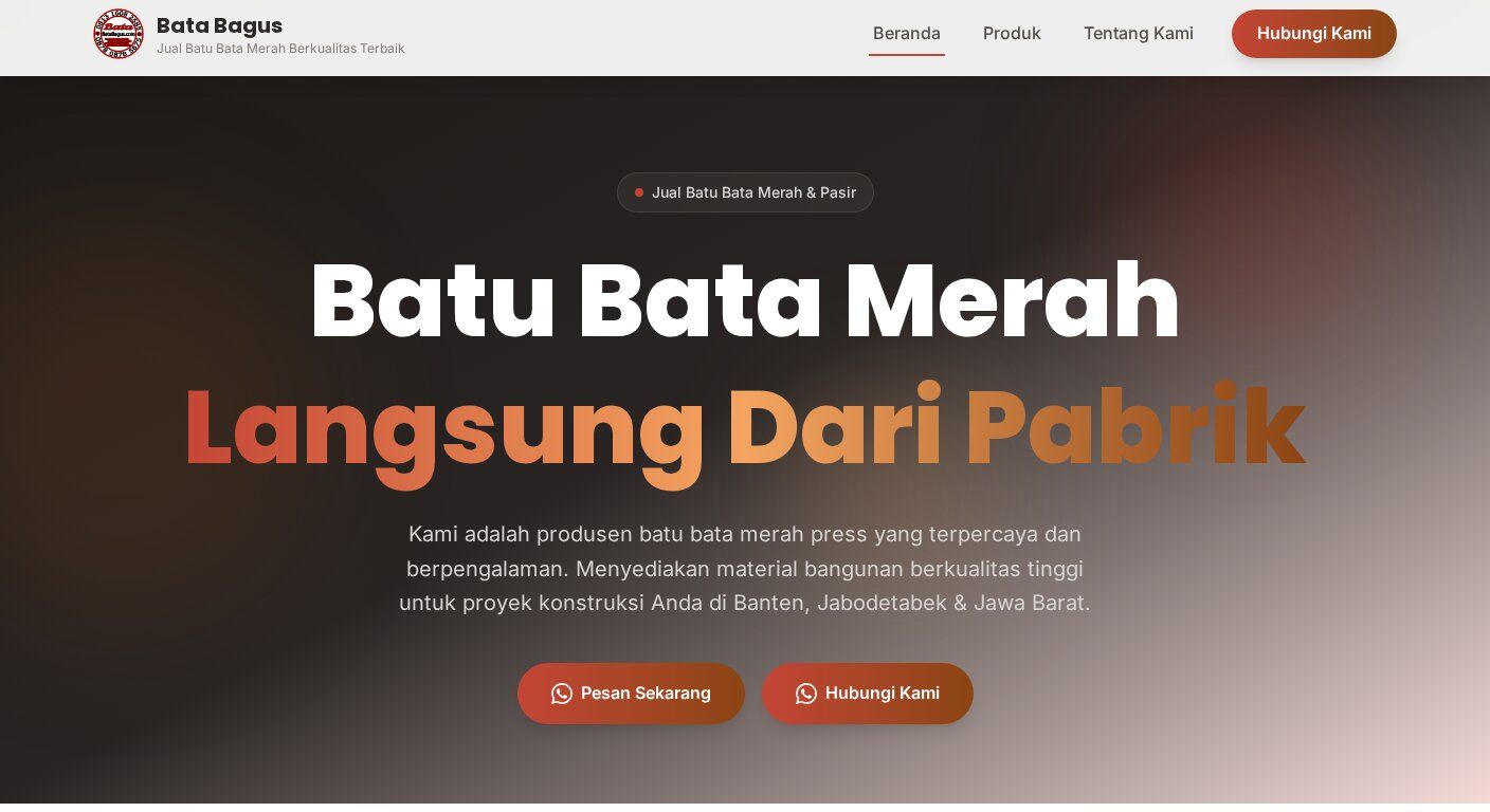 Bata Bagus — Website E-Commerce Supplier Material Bangunan