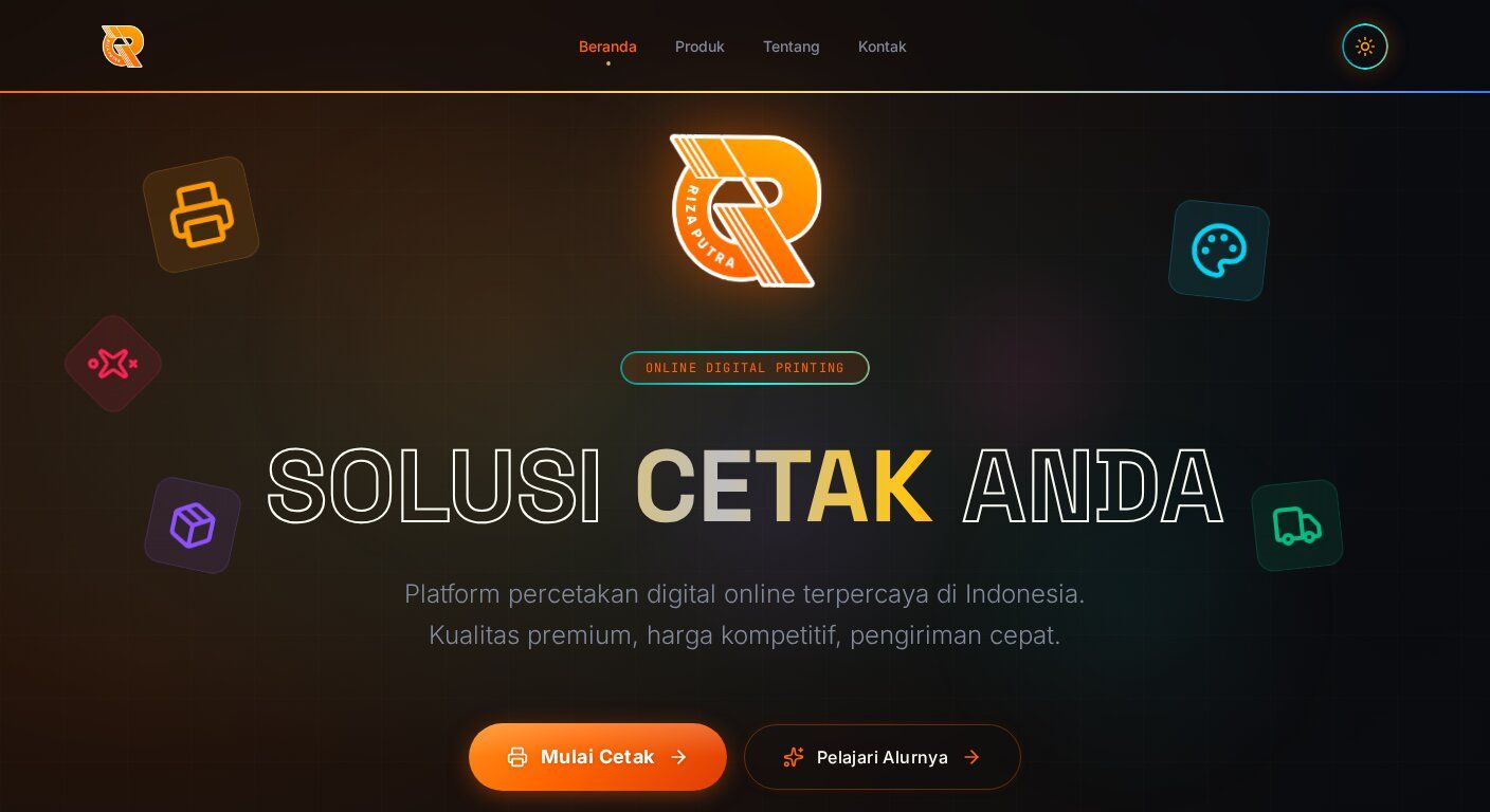 Riza Putra — Company Profile & Katalog Percetakan Digital Online