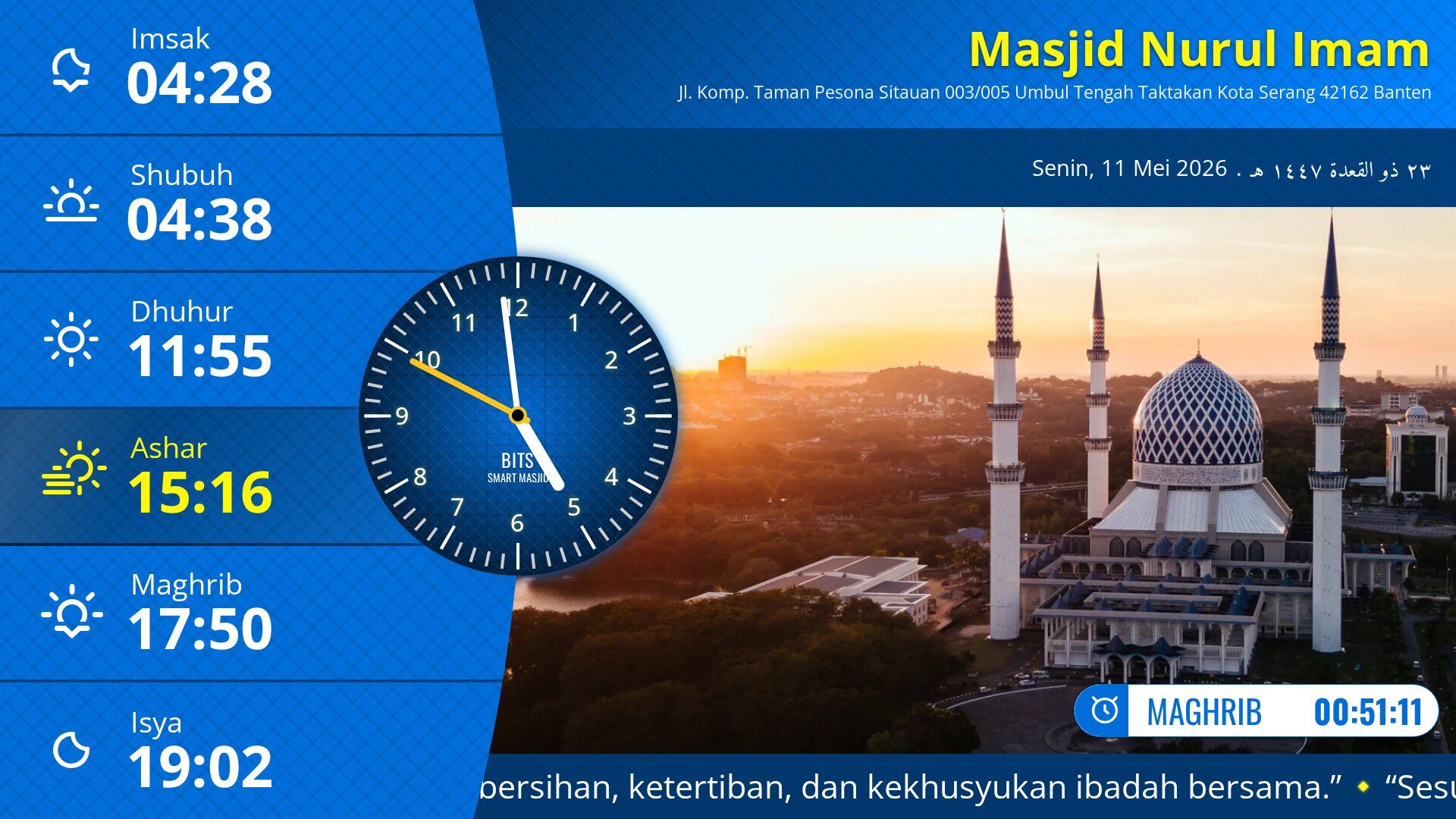 BITS Smart Masjid — Platform Display Digital untuk Masjid