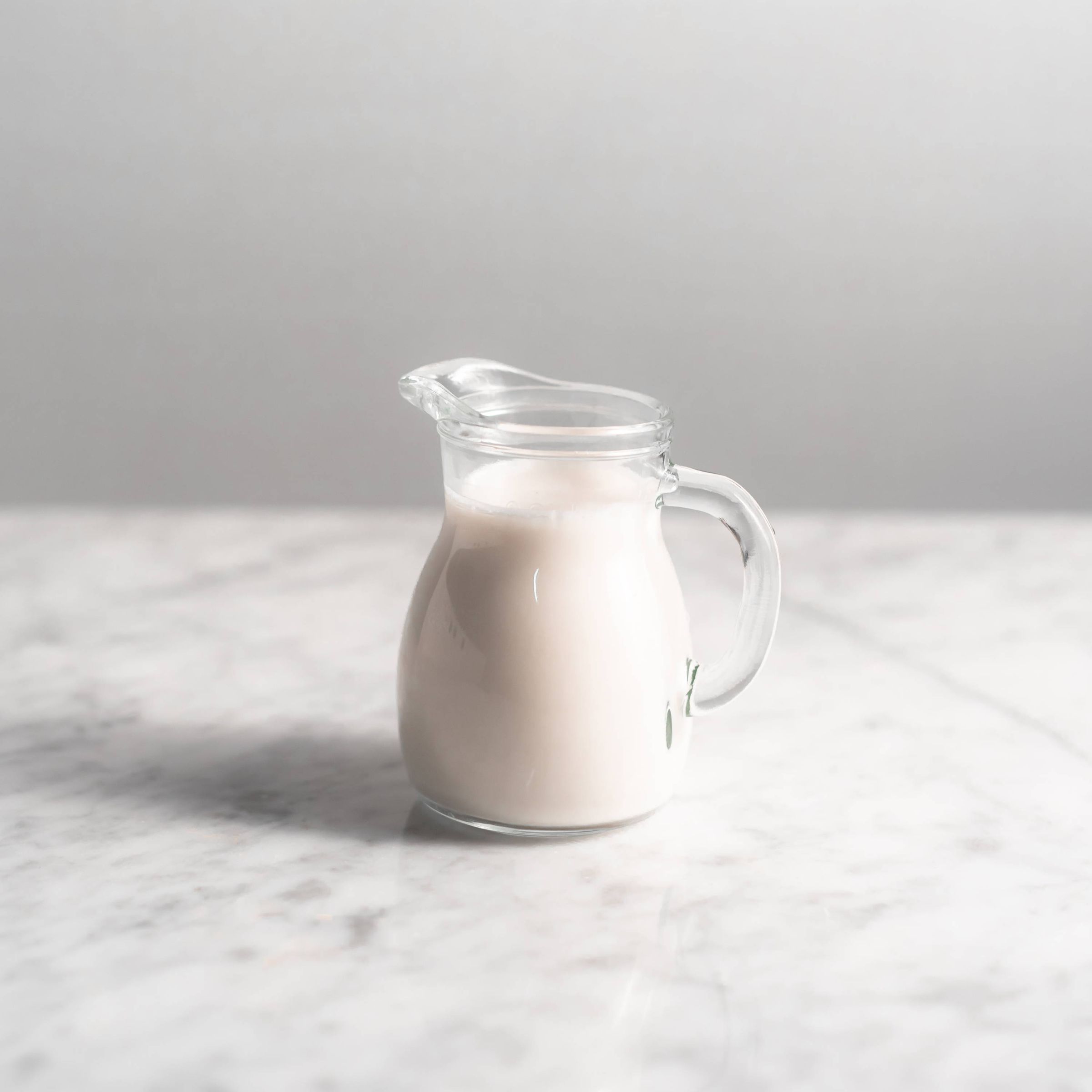 jug of almond milk