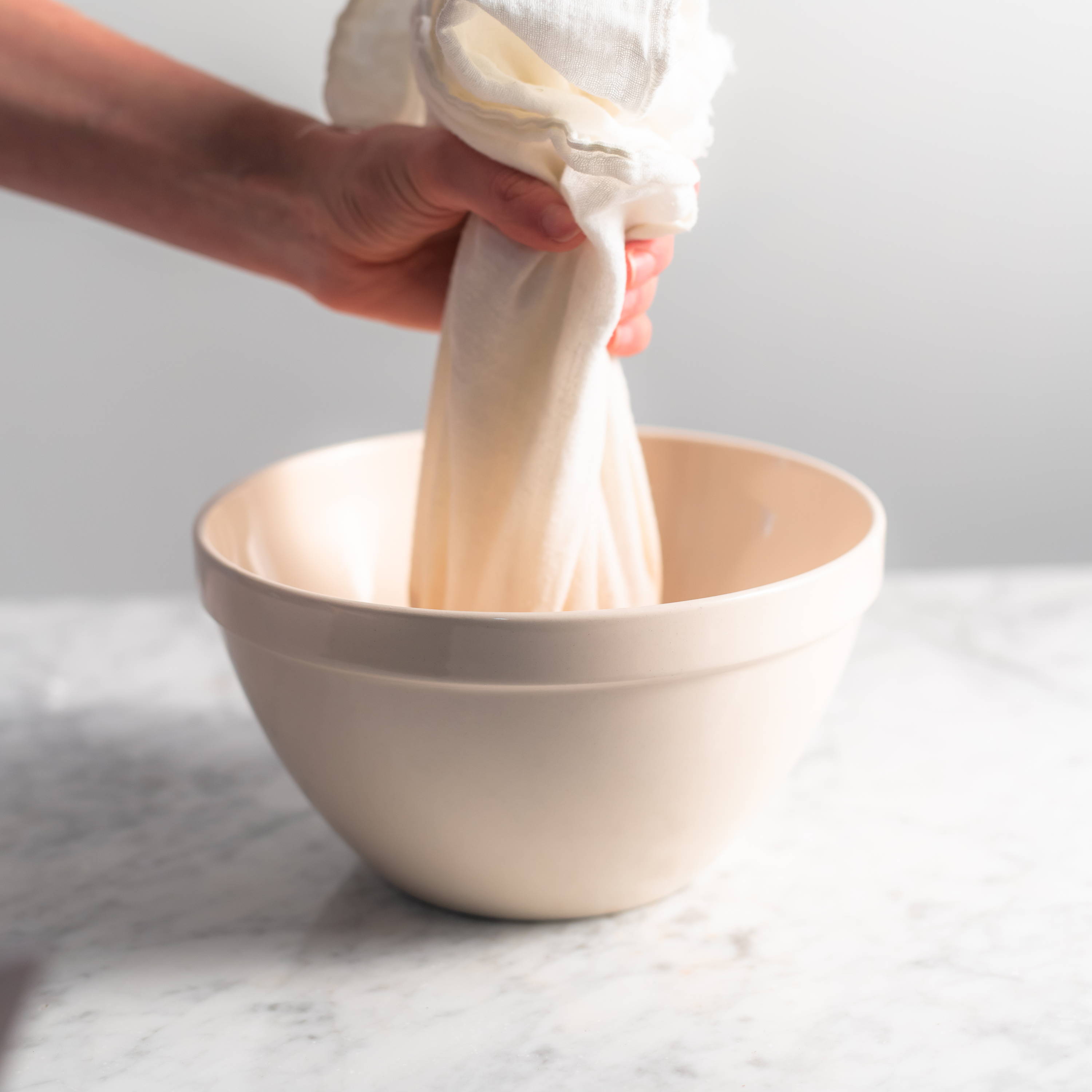 lift the cheese cloth