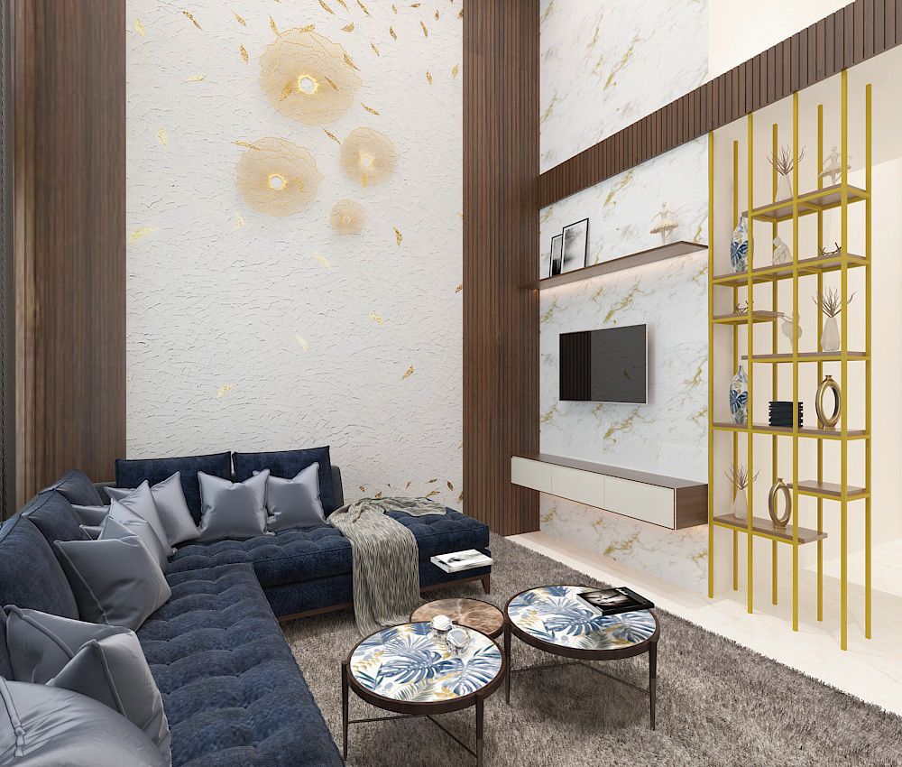 double height living room design