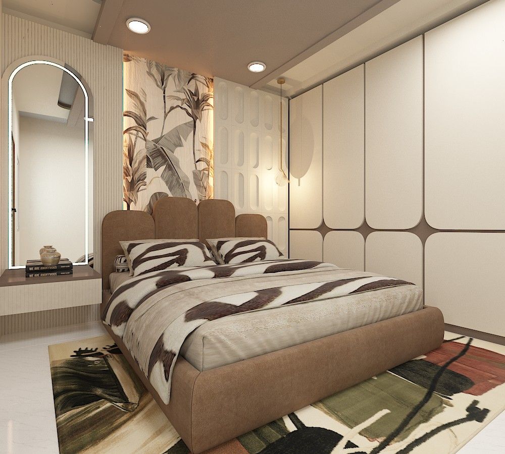 Contemporary bedroom interior featuring clean lines, neutral tones, and thoughtfully layered textures for everyday comfort.