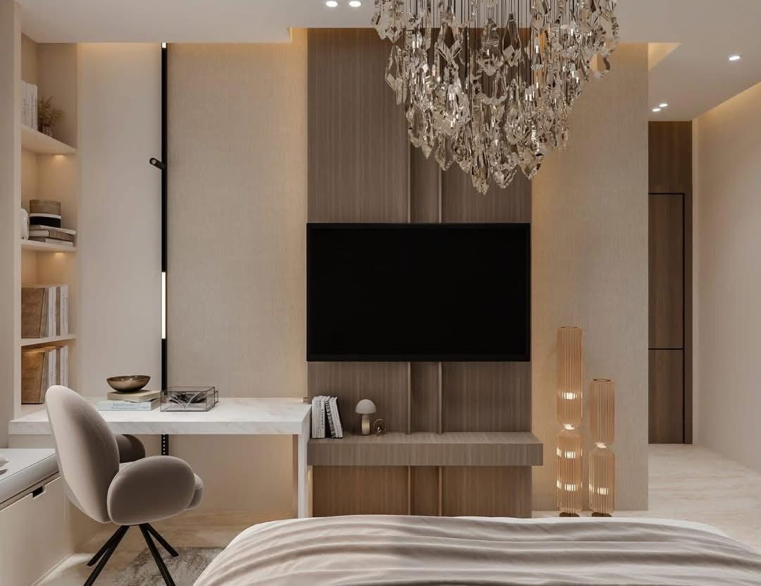 A statement TV unit that defines your bedroom aesthetic