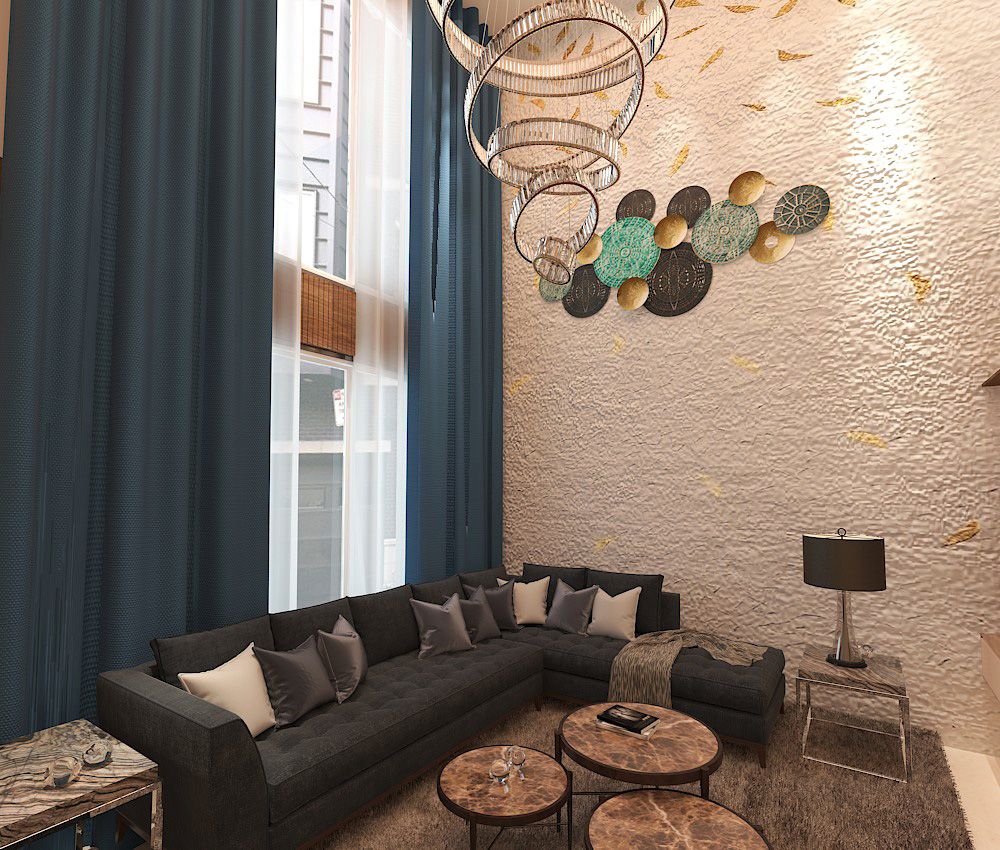 "Experience spacious elegance with our double-height living rooms, where luxury meets open-air design."