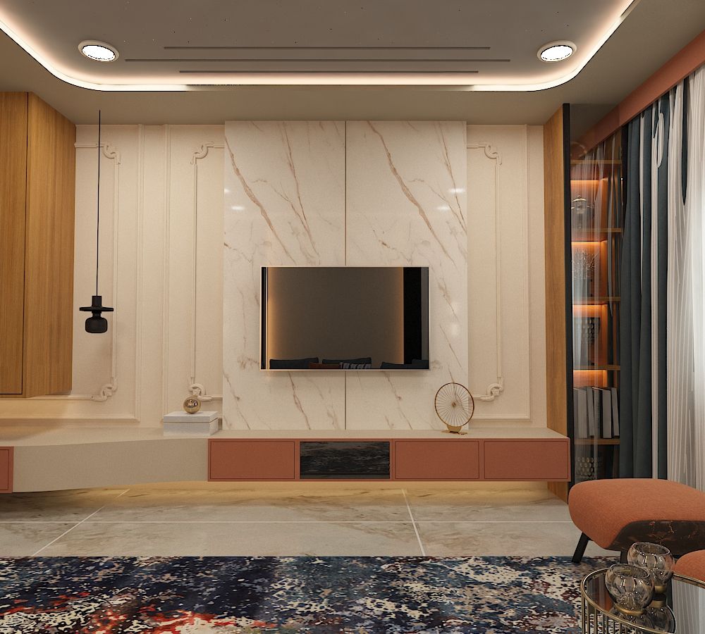 Thoughtfully designed living space combining modern elegance, rich textures, and functional luxury. ✨  