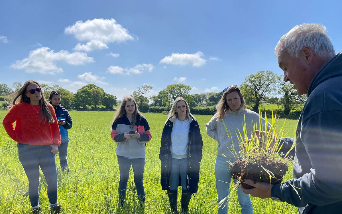 Team photo in a field