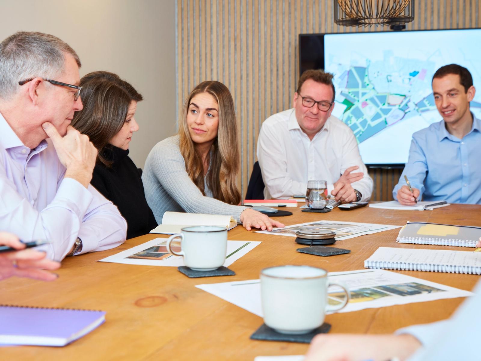 Rural Solutions team having a meeting in the office